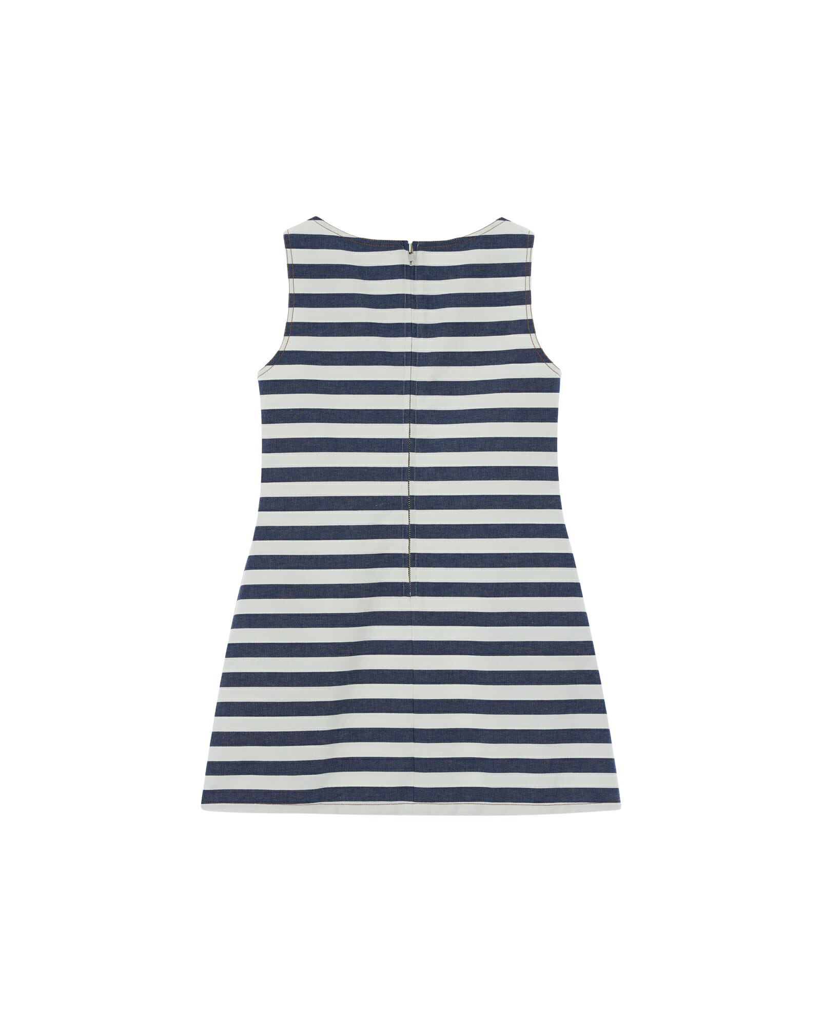 Kimhe Kim - Striped Sleeveless Denim Mini Dress (Navy) product image 7 | TRAB K-Fashion Australia