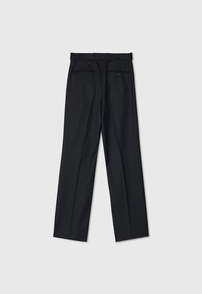 Tonywack - Wool Twill Double-Pleats Wide Trousers (Black) product image 7 | TRAB K-Fashion Australia