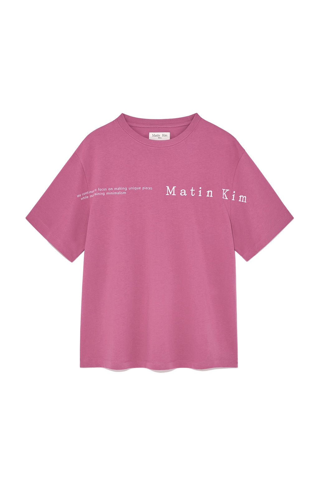 Matin Kim - Half Text Logo Top (White) product image 13 | TRAB K-Fashion Australia