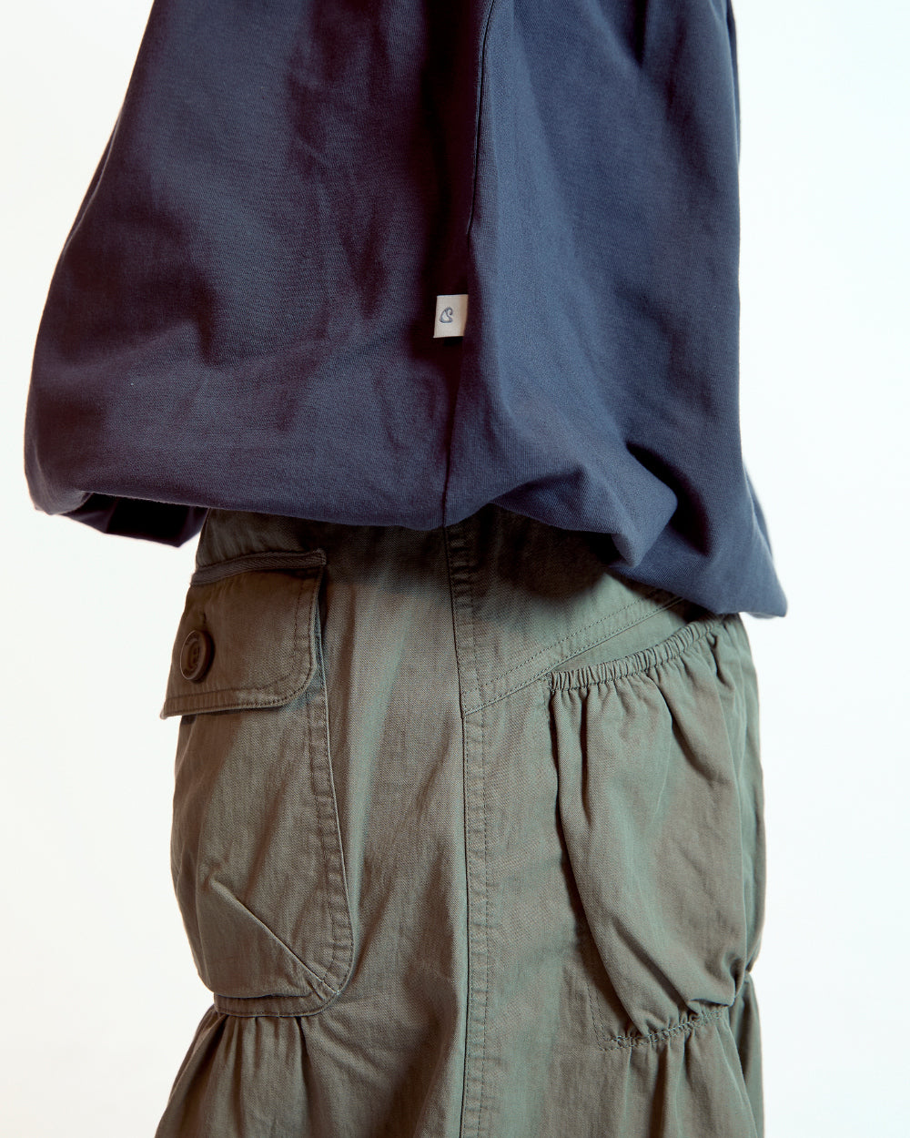 Coyseio - Shirring Tobi Pants (Khaki) product image 5 | TRAB K-Fashion Australia