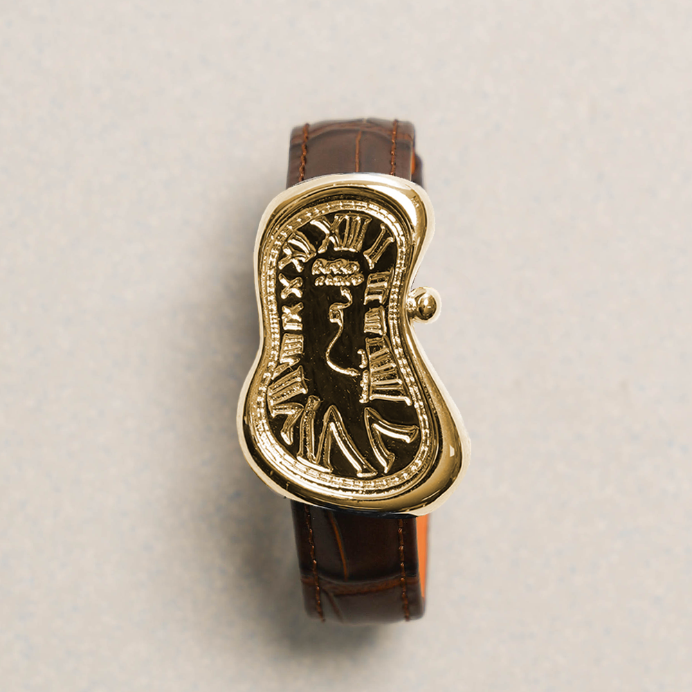 Towtow Archive - Timeless Twist Wristlet Brown Strap Gold Pendant (OC) product image 1 | TRAB K-Fashion Australia