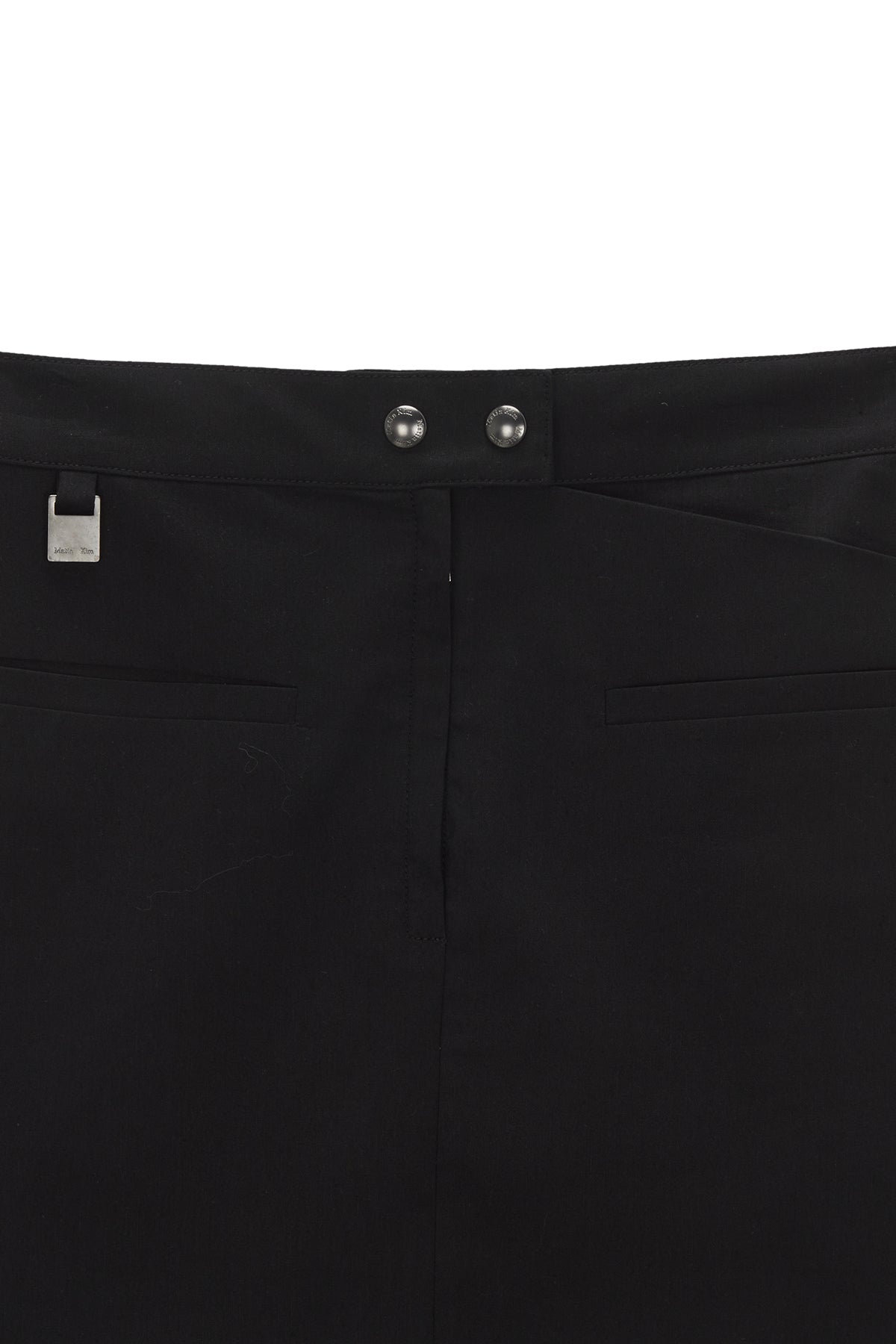 Matin Kim - Zipper Point Linen Mini Skirt (Black) product image 3 | TRAB K-Fashion Australia