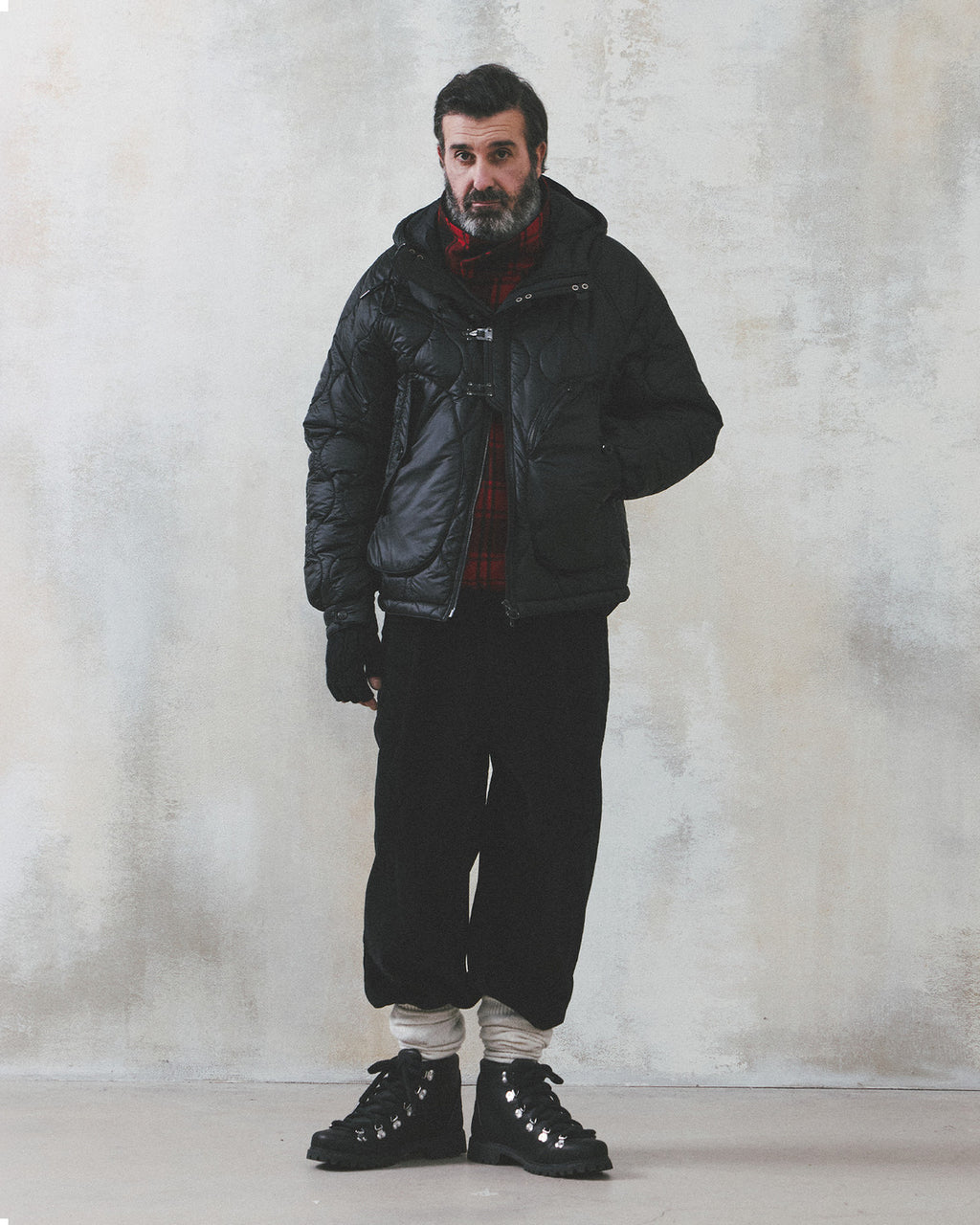 Eastlogue - Deck Hoodie Parka (Quilted Black) product image 1 | TRAB K-Fashion Australia