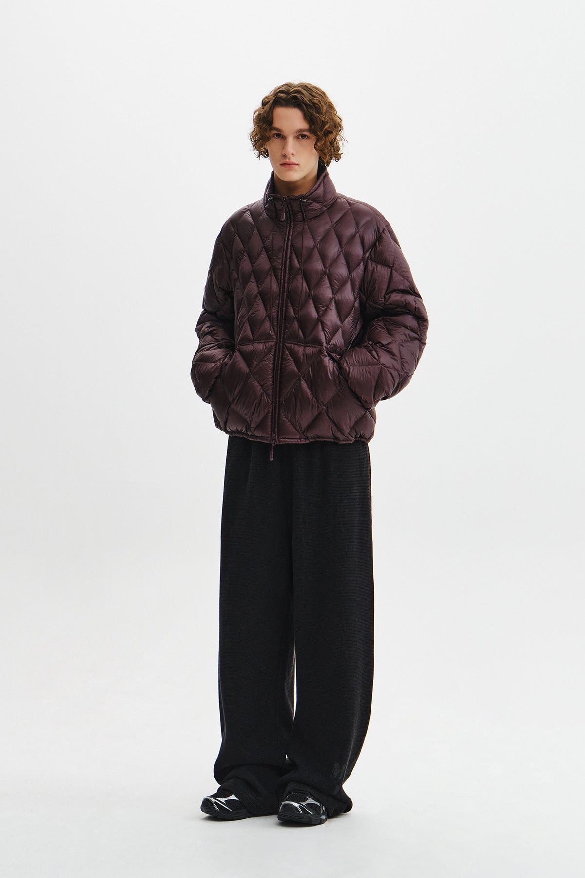 Matin Kim - Mix Quilted Light Down Jumper (Purple) product image 10 | TRAB K-Fashion Australia