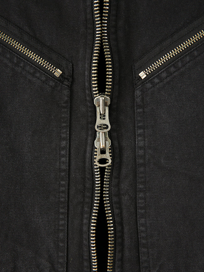 Tonywack - Garment-Dyeing Hard Twist Cotton Café Racer Jacket (Faded Black) product image 11 | TRAB K-Fashion Australia