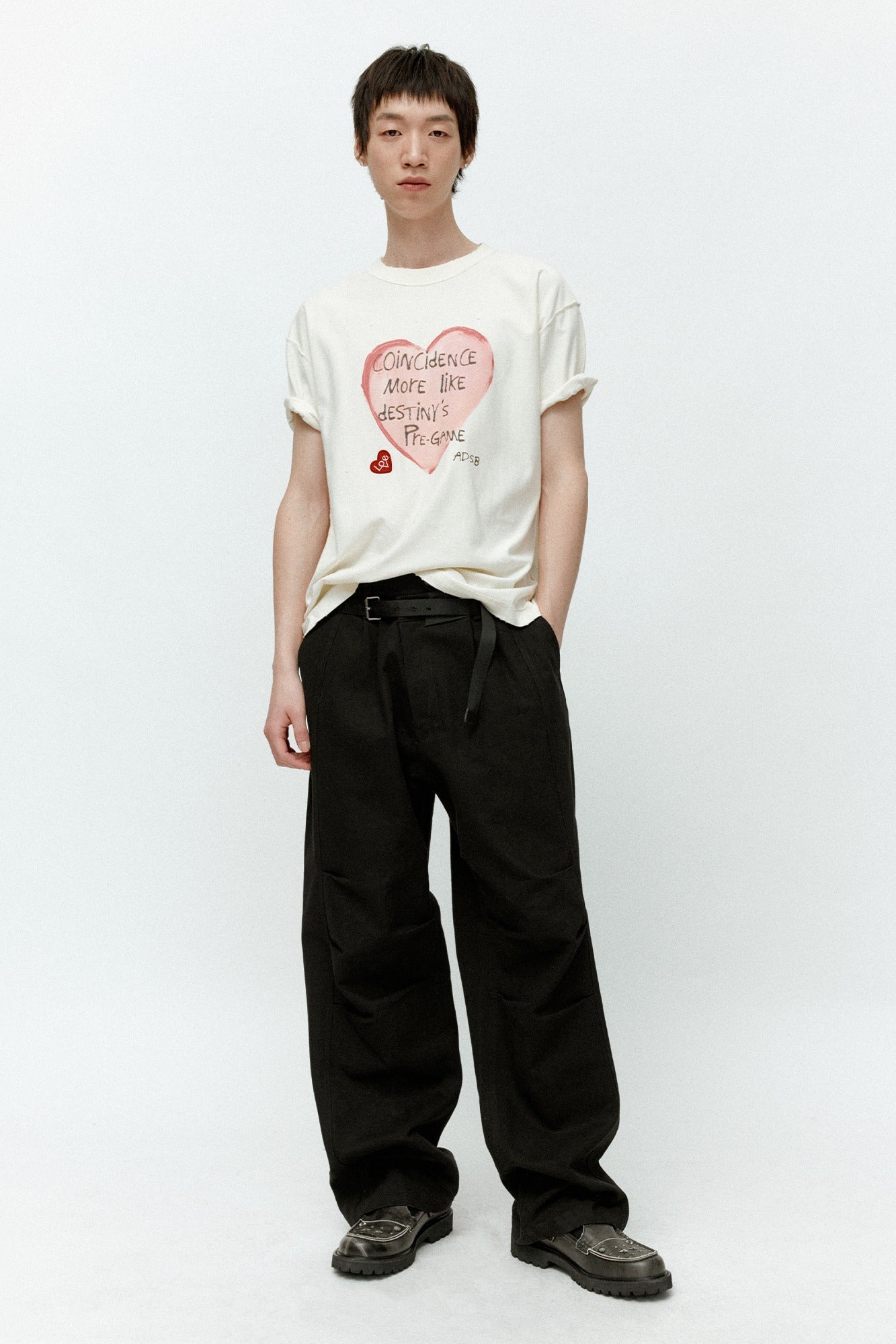 Andersson Bell - Unisex Heart Message T-Shirt (Ecru) product image 1 | TRAB K-Fashion Australia