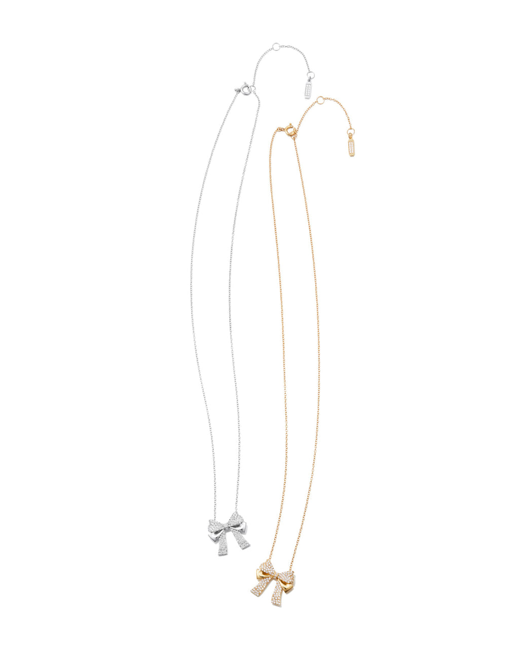 Numbering - Pave Double Ribbon Pendant Necklace #3706 product image 5 | TRAB K-Fashion Australia