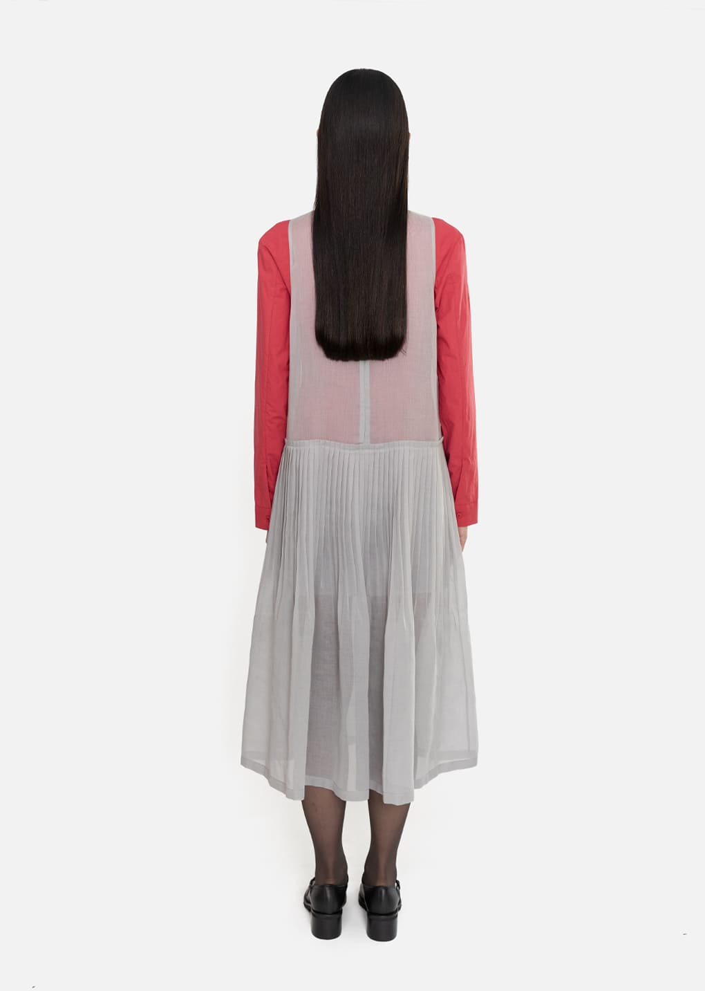 Amomento - Pleated Sleeveless Dress (Grey) product image 4 | TRAB K-Fashion Australia