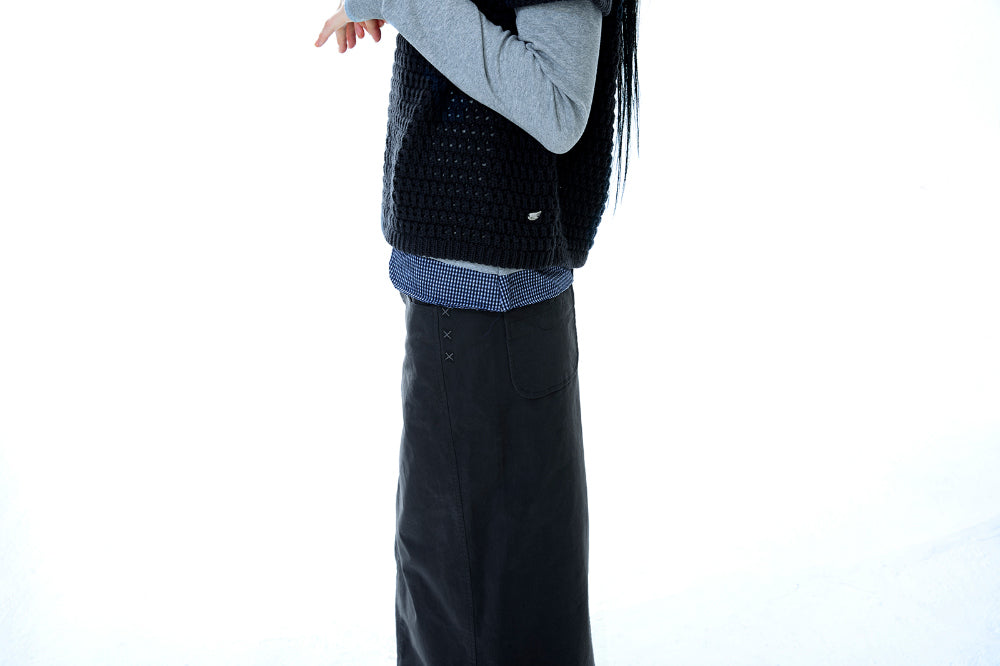 Coyseio - Waist Panel Skirt (Charcoal) product image 8 | TRAB K-Fashion Australia