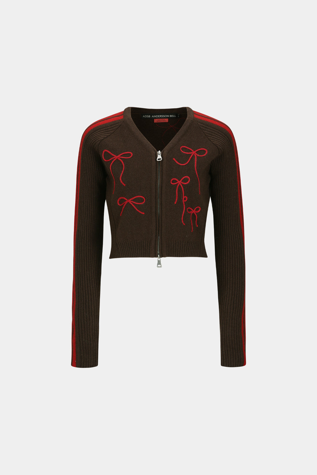 Andersson Bell - Ribbon Embroidery Knit Cardigan (Red) product image 6 | TRAB K-Fashion Australia