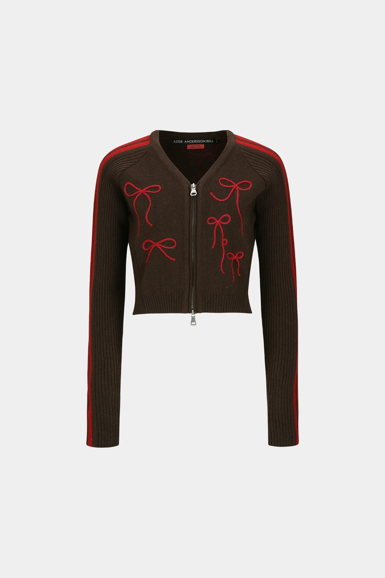 Andersson Bell - Ribbon Embroidery Knit Cardigan (Red) product image 6 | TRAB K-Fashion Australia
