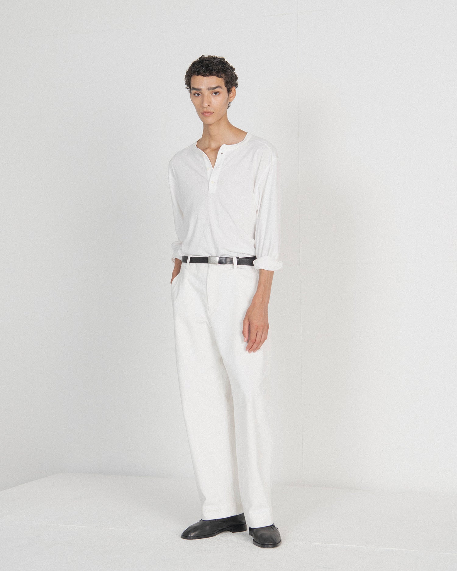 Brownyard - Henley Neck Long Sleeve (Ivory) product image 1 | TRAB K-Fashion Australia