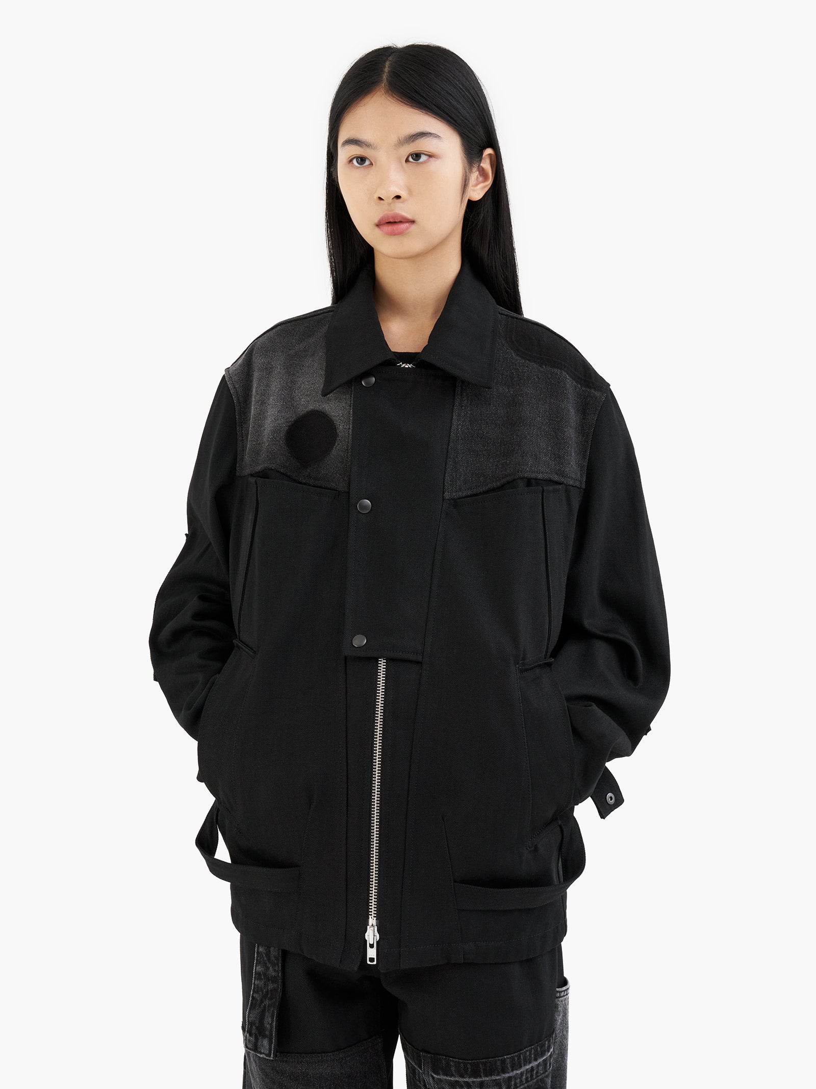 Jiyong Kim - Re-worked Denim Jacket (Black) product image 8 | TRAB K-Fashion Australia