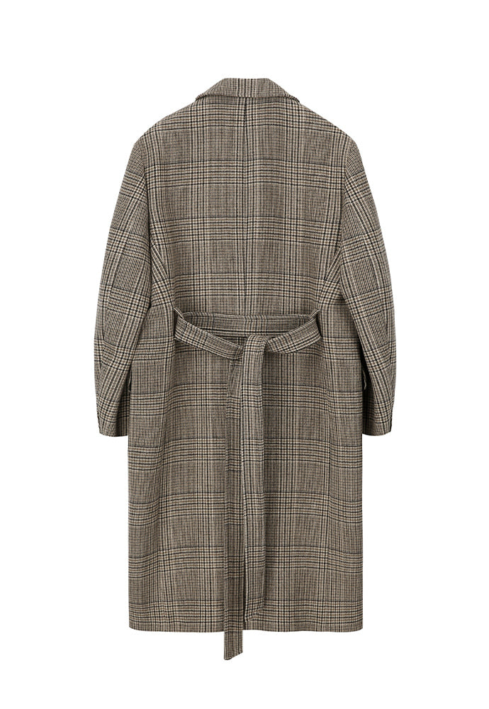 Tonywack - Crudo Cashmere Double Coat (Beige Prince Of Wales Check) product image 6 | TRAB K-Fashion Australia