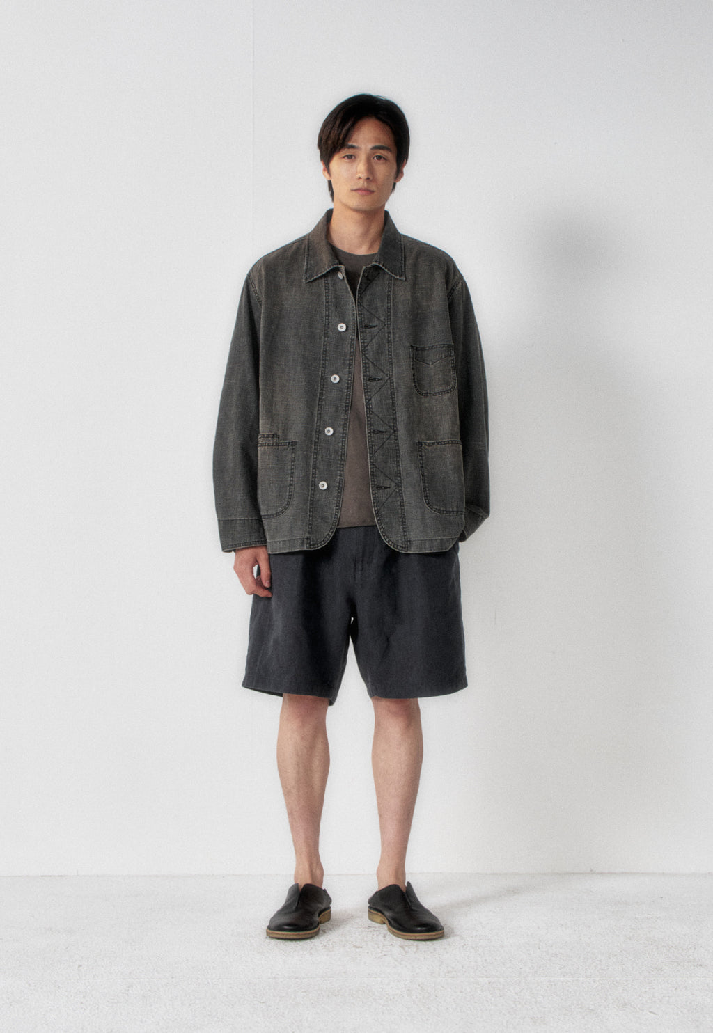 Art if acts - Linen Western Coverall Jacket (Black) product image 4 | TRAB K-Fashion Australia
