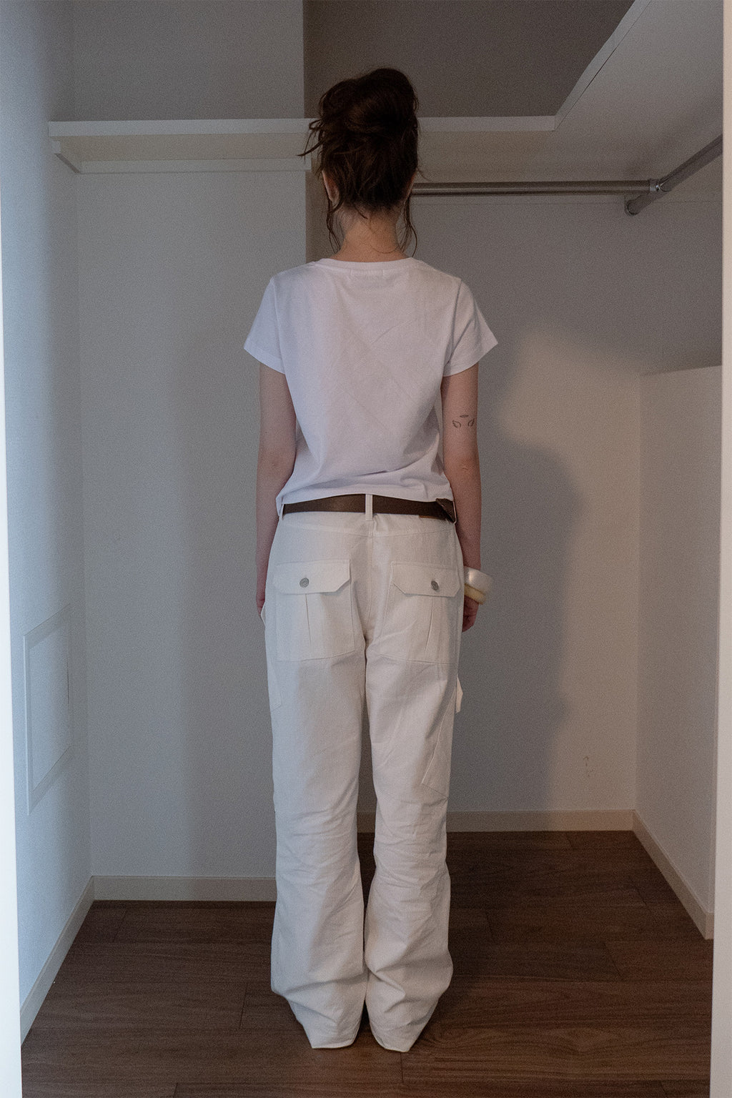 Deinet - Zipper Bootscut Cargo Pants (White) product image 3 | TRAB K-Fashion Australia