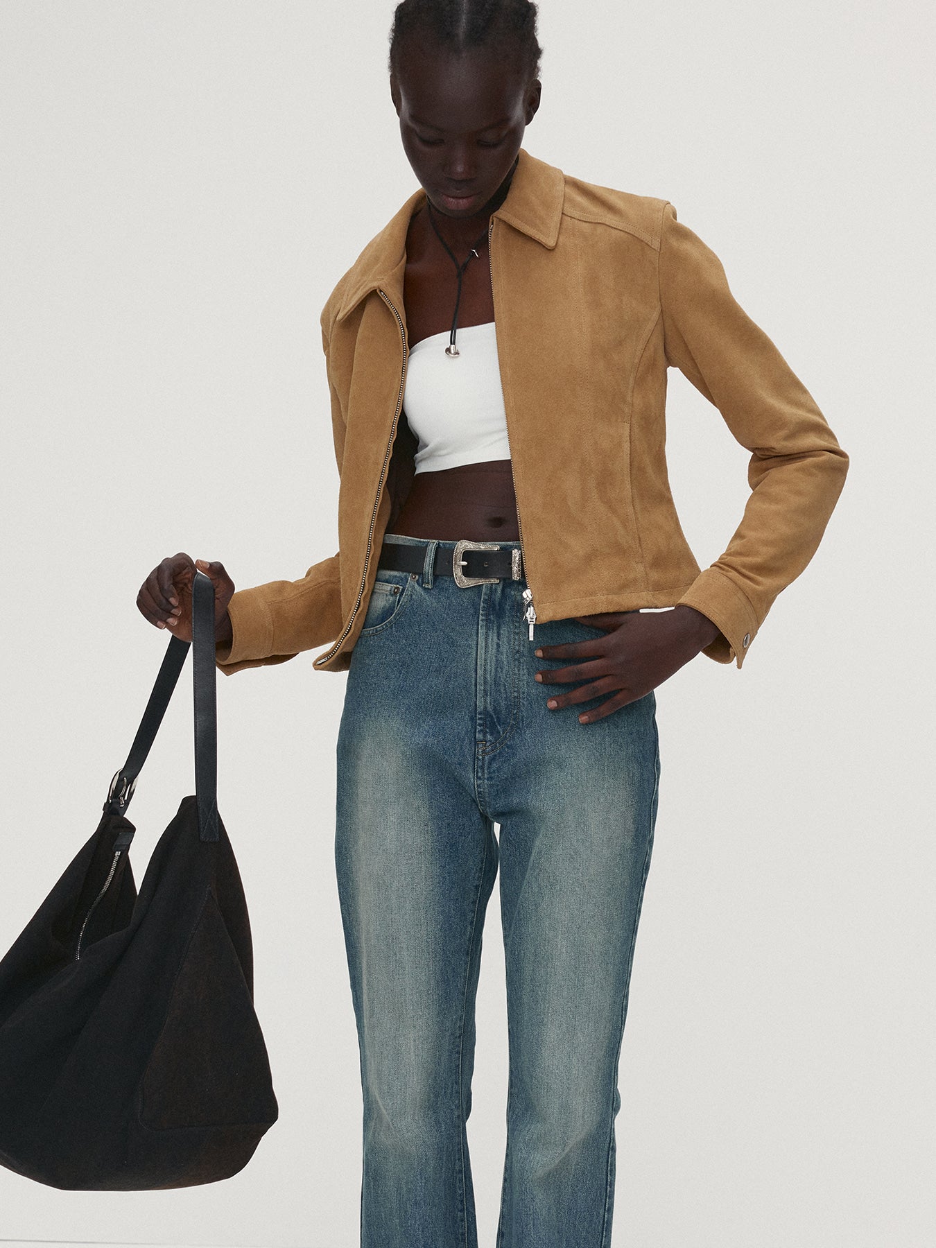 Tonywack - Suede Cropped Jacket (Light Beige) product image 6 | TRAB K-Fashion Australia