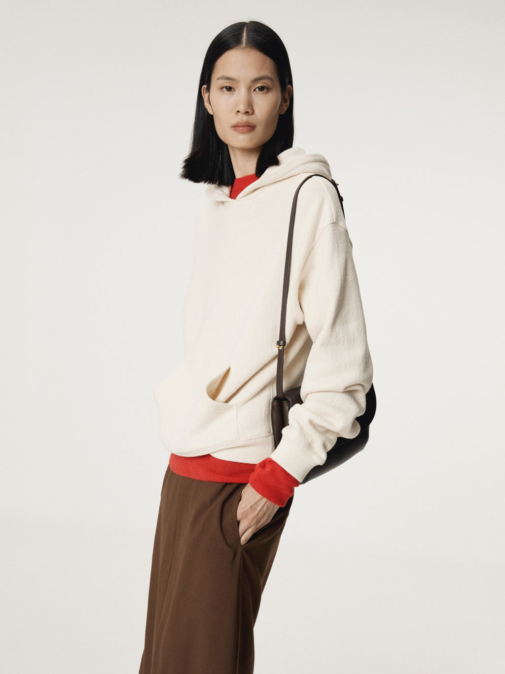 Recto - Rc Embroidered Hoodie (Oatmeal) product image 1 | TRAB K-Fashion Australia