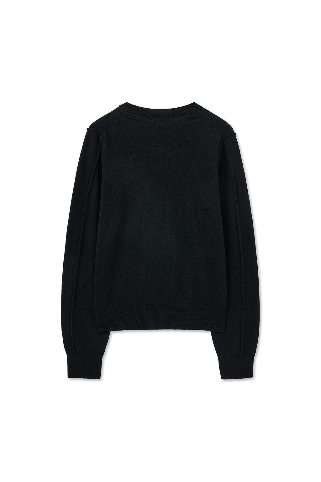 Matin Kim - Cashmere Blended Round Knit Pullover (Black) product image 2 | TRAB K-Fashion Australia