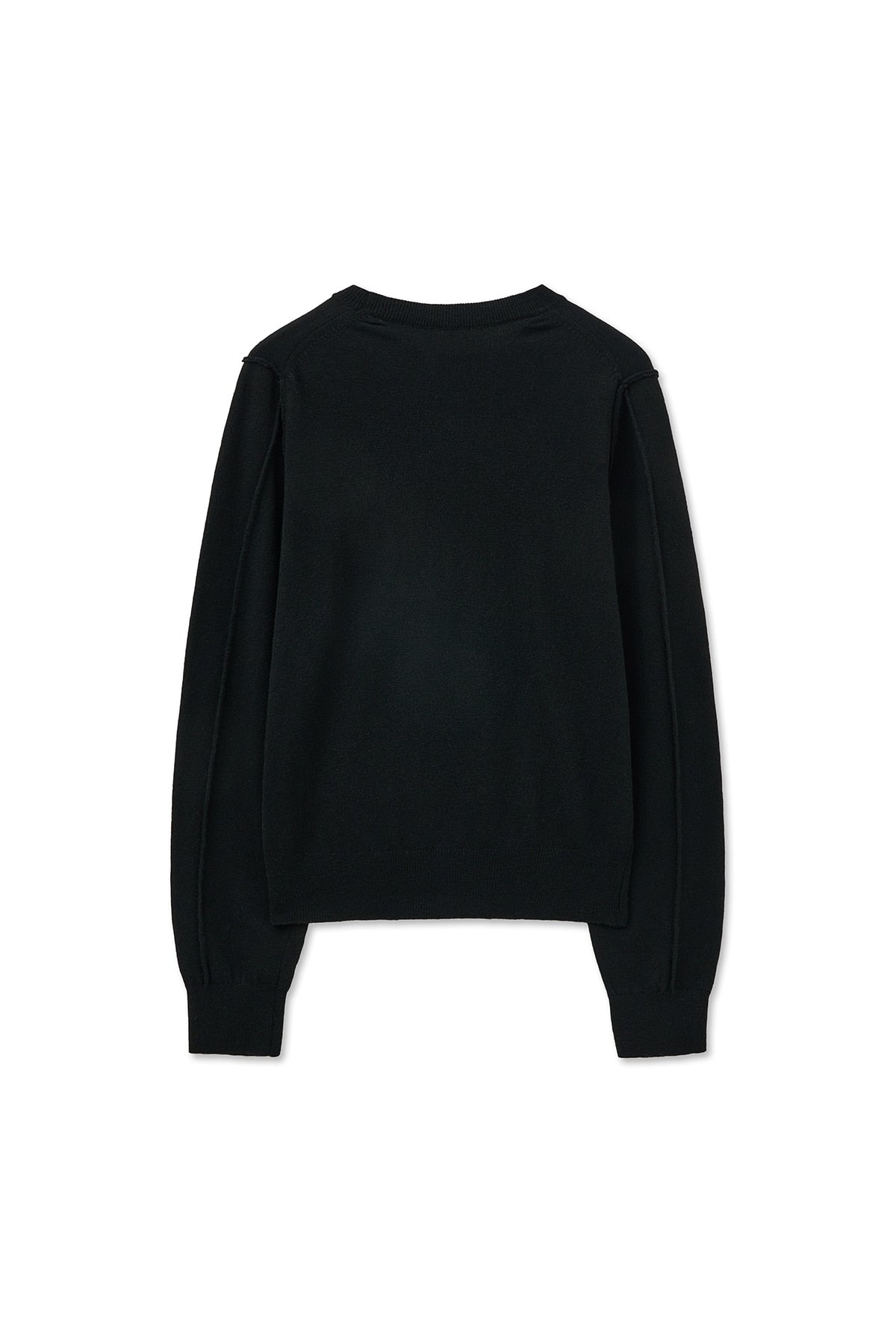 Matin Kim - Cashmere Blended Round Knit Pullover (Black) product image 2 | TRAB K-Fashion Australia
