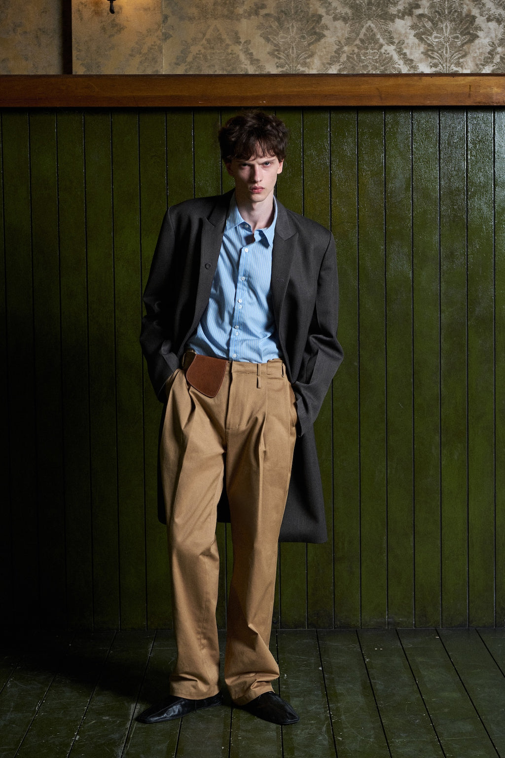 STU - Arch Pleat Cotton Pants (Beige) product image 11 | TRAB K-Fashion Australia