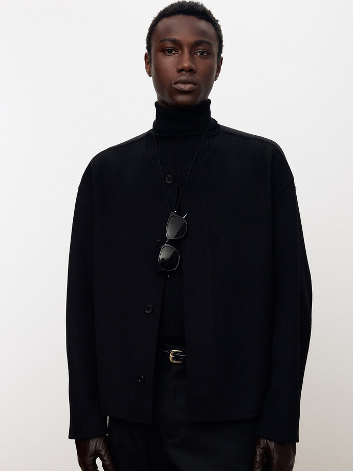 Tonywack - Hand-Made Cashmere Collarless Jacket (Black) product image 7 | TRAB K-Fashion Australia