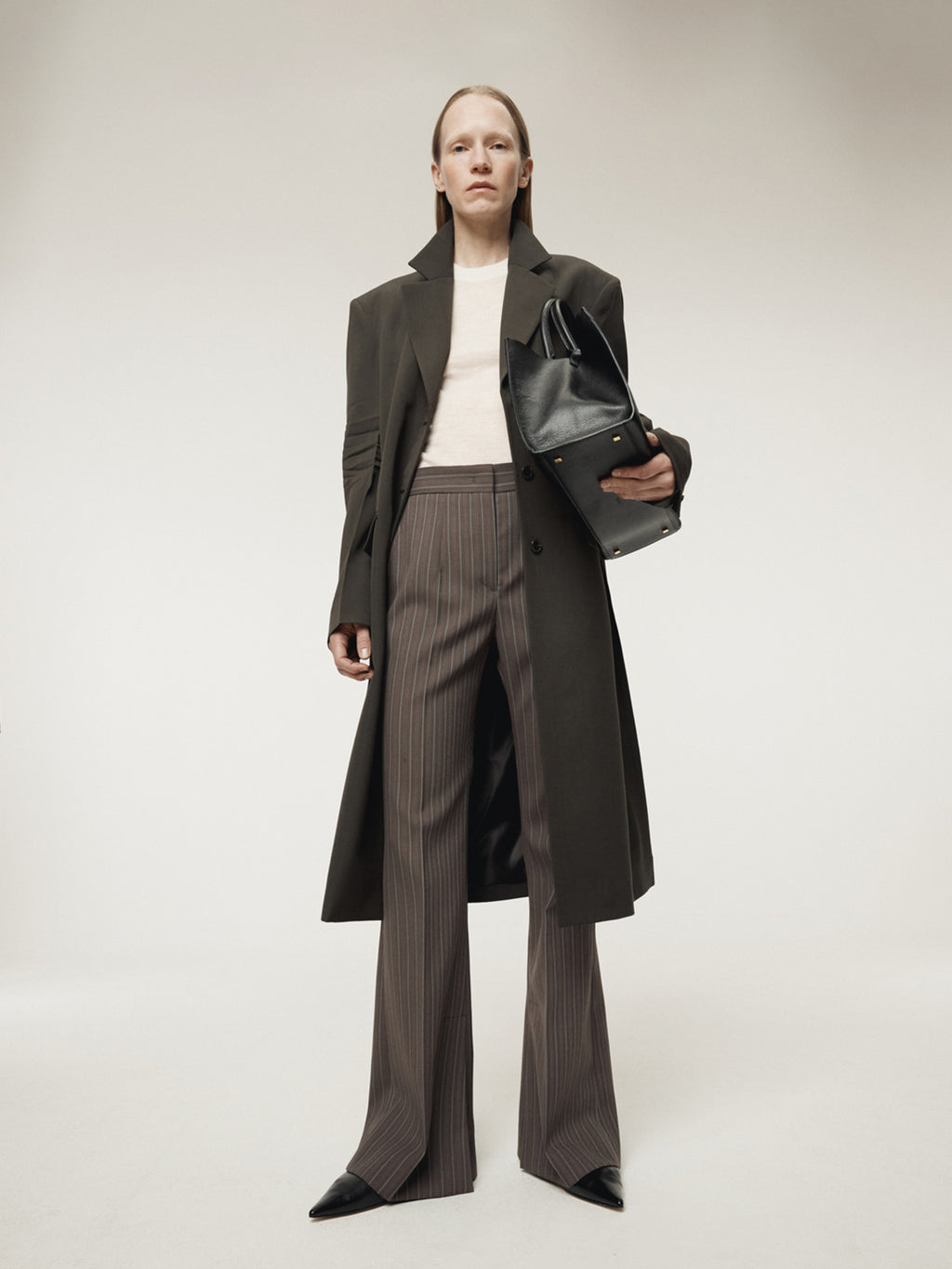 Recto - Rc Signature Stripe Flare Pants (Sepia Grey) product image 3 | TRAB K-Fashion Australia