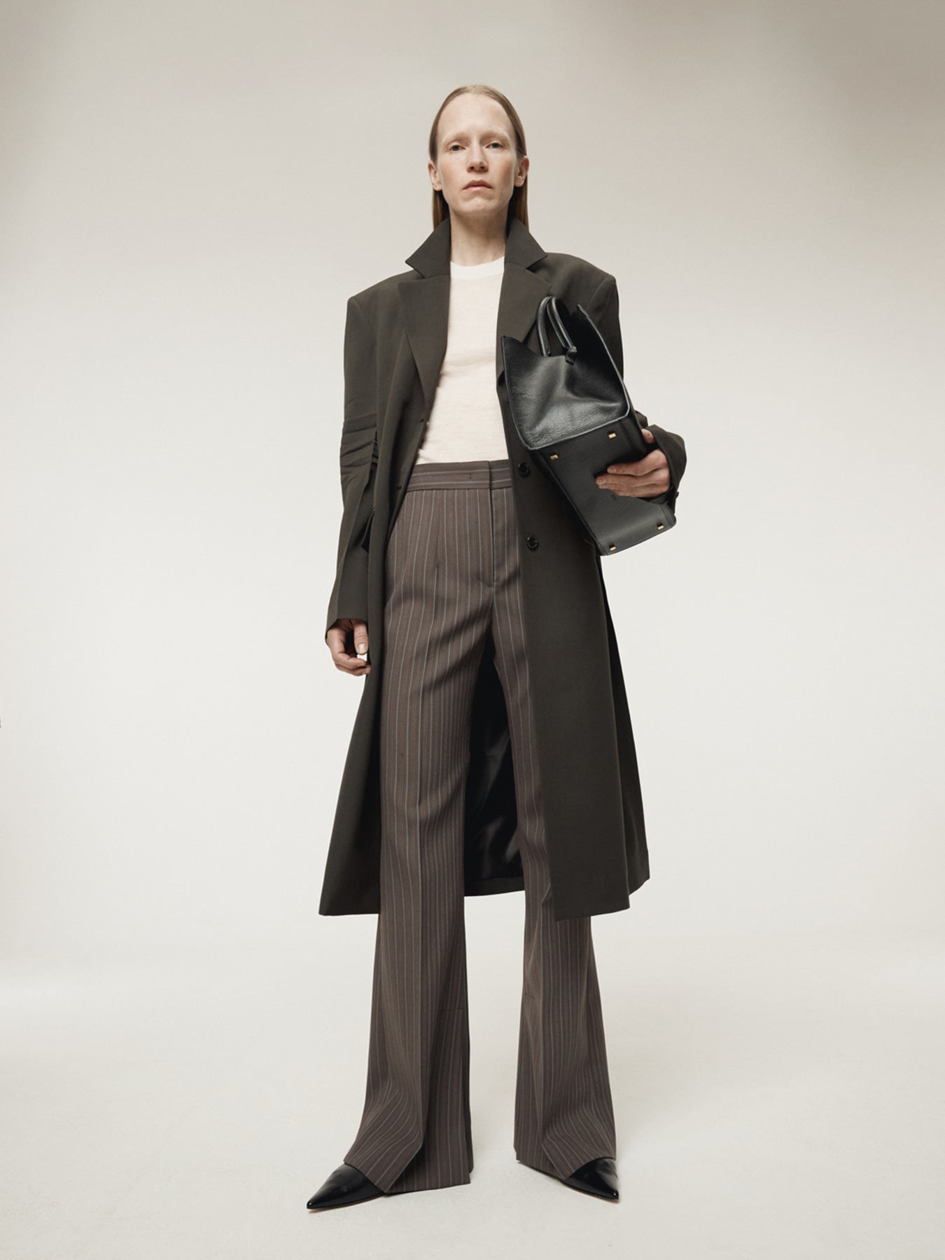 Recto - Rc Signature Stripe Flare Pants (Sepia Grey) product image 3 | TRAB K-Fashion Australia