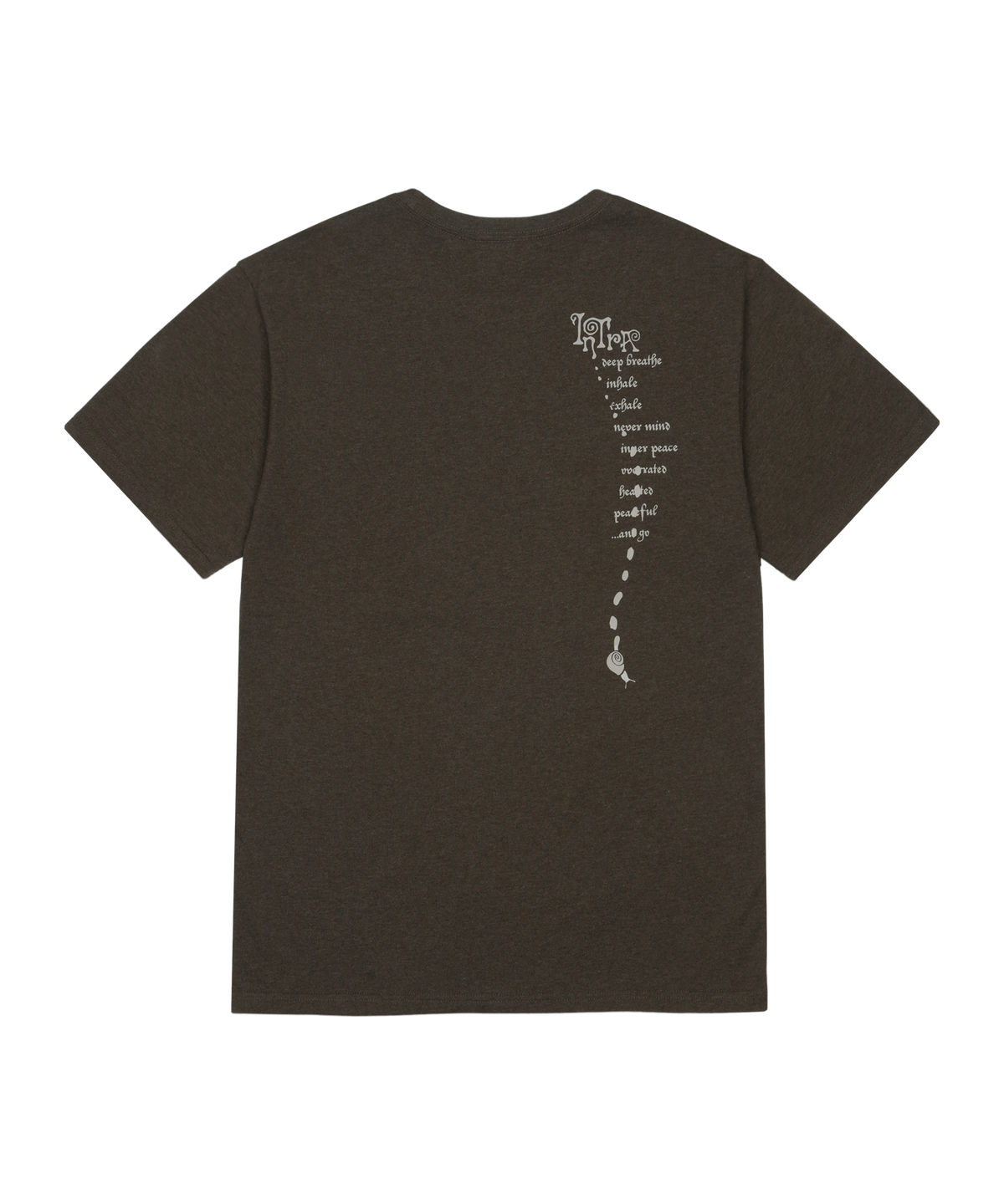 San San Gear - Snail T-Shirt (Melange Brown) product image 2 | TRAB K-Fashion Australia