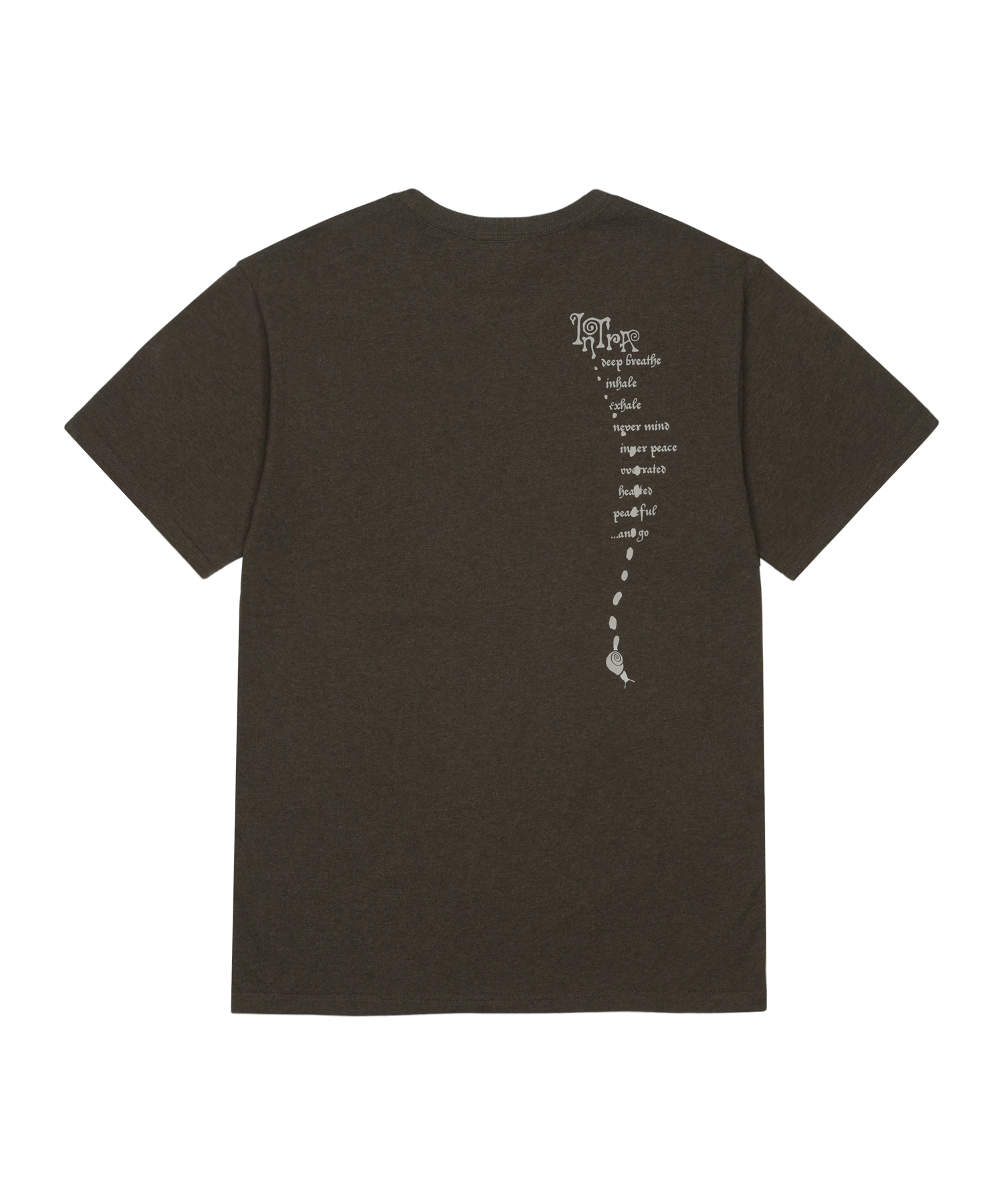 San San Gear - Snail T-Shirt (Melange Brown) product image 2 | TRAB K-Fashion Australia