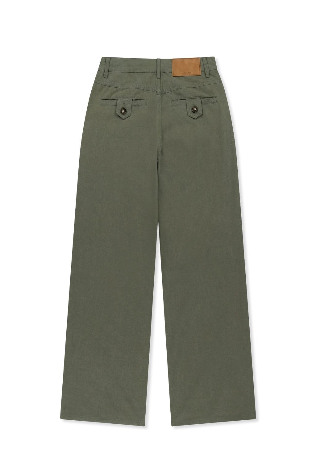Matin Kim - Stud Point Color Denim Pants (Khaki) product image 2 | TRAB K-Fashion Australia