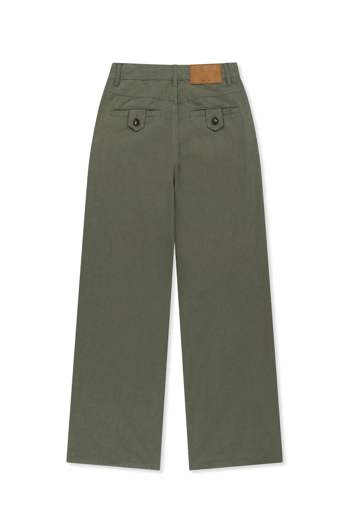 Matin Kim - Stud Point Color Denim Pants (Khaki) product image 2 | TRAB K-Fashion Australia