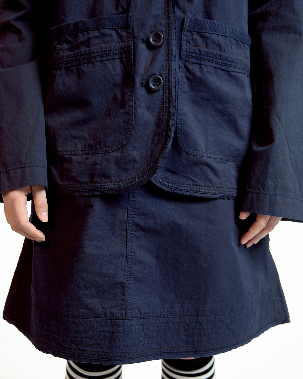 Coyseio - Raw Edge Cotton Jacket (Navy) product image 11 | TRAB K-Fashion Australia