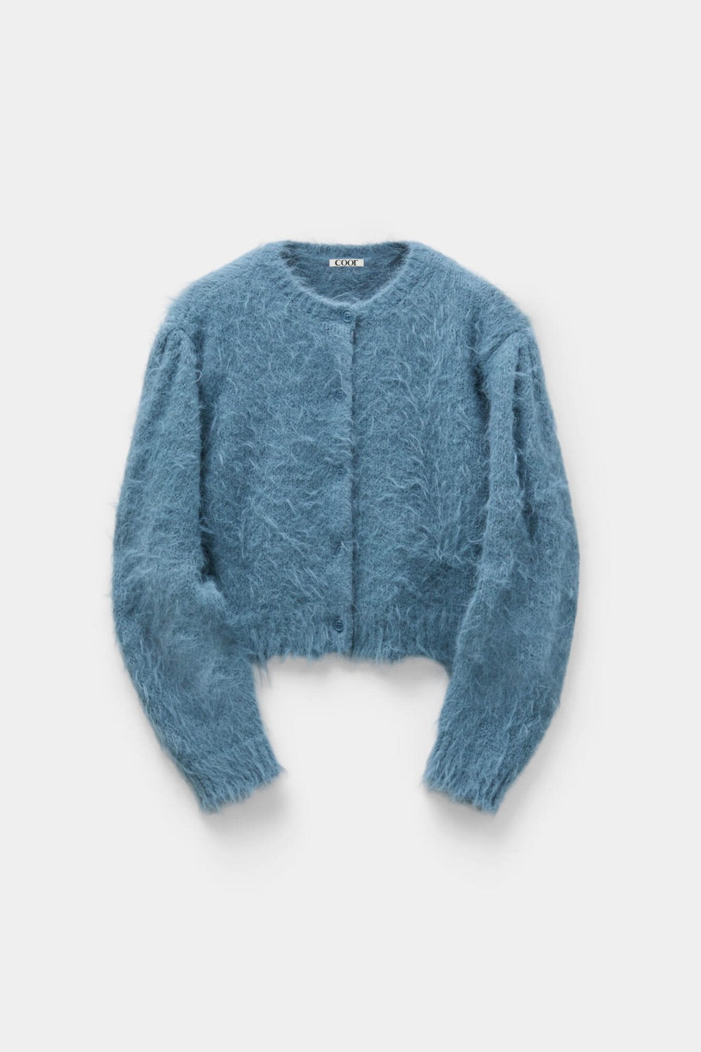 Coor - Fuzzy Cropped Cardigan (Blue) product image 1 | TRAB K-Fashion Australia