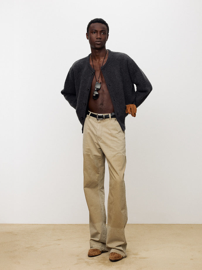 Tonywack - Vintage Effect Flared Carpenter Pants (Faded Beige) product image 4 | TRAB K-Fashion Australia