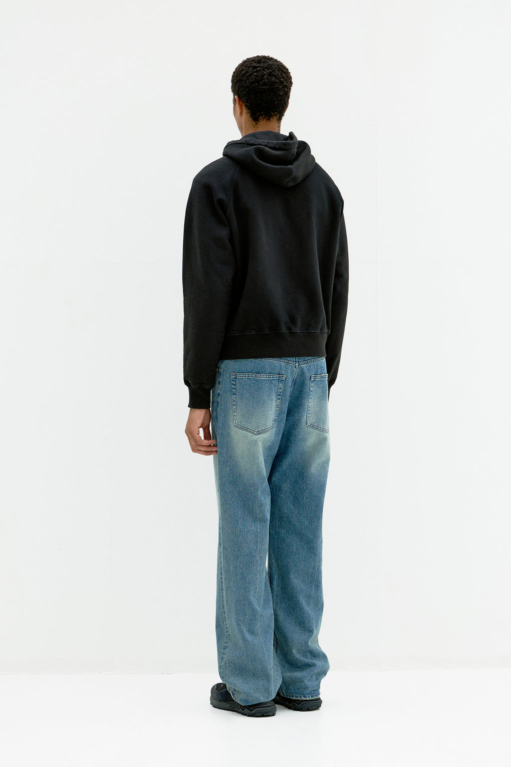 Coor - Washed Raglan Hoodie Sweat Zip Up (Washed Black) product image 4 | TRAB K-Fashion Australia