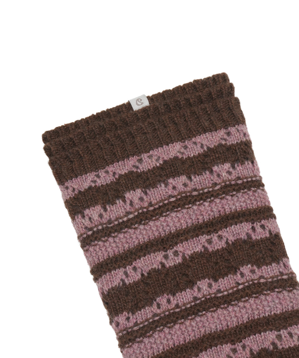 Coyseio - Striped Mori Knee Socks (Brown) product image 12 | TRAB K-Fashion Australia
