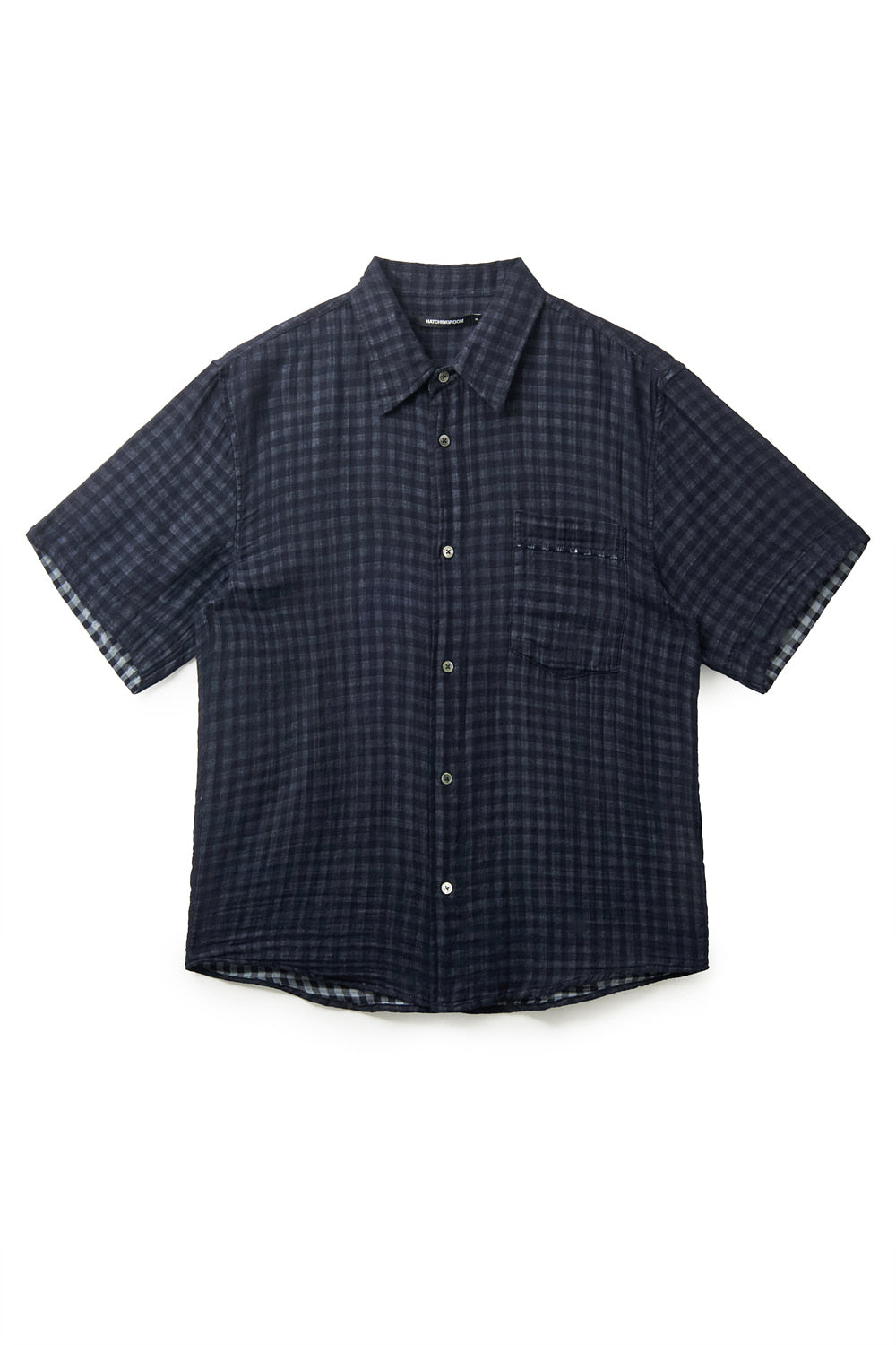 Hatchingroom - Shadow Check Shirt Gingham Check (Dark Navy) product image 1 | TRAB K-Fashion Australia