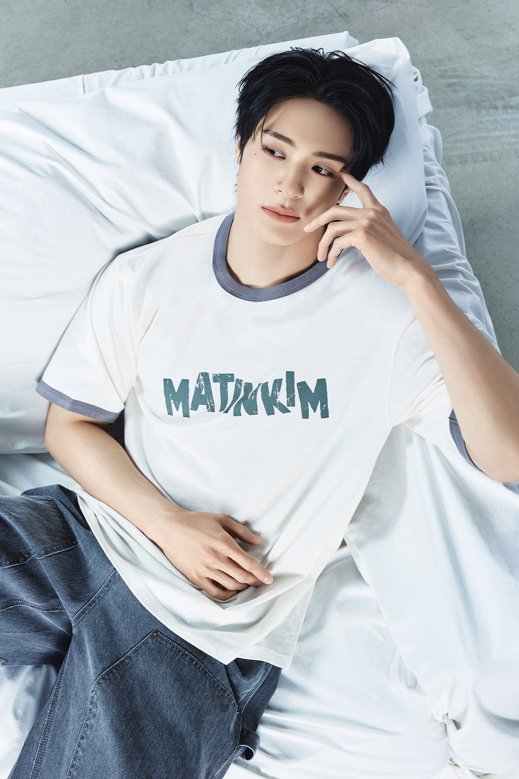 Matin Kim - Matin Logo Ringer Top (Cream) product image 1 | TRAB K-Fashion Australia