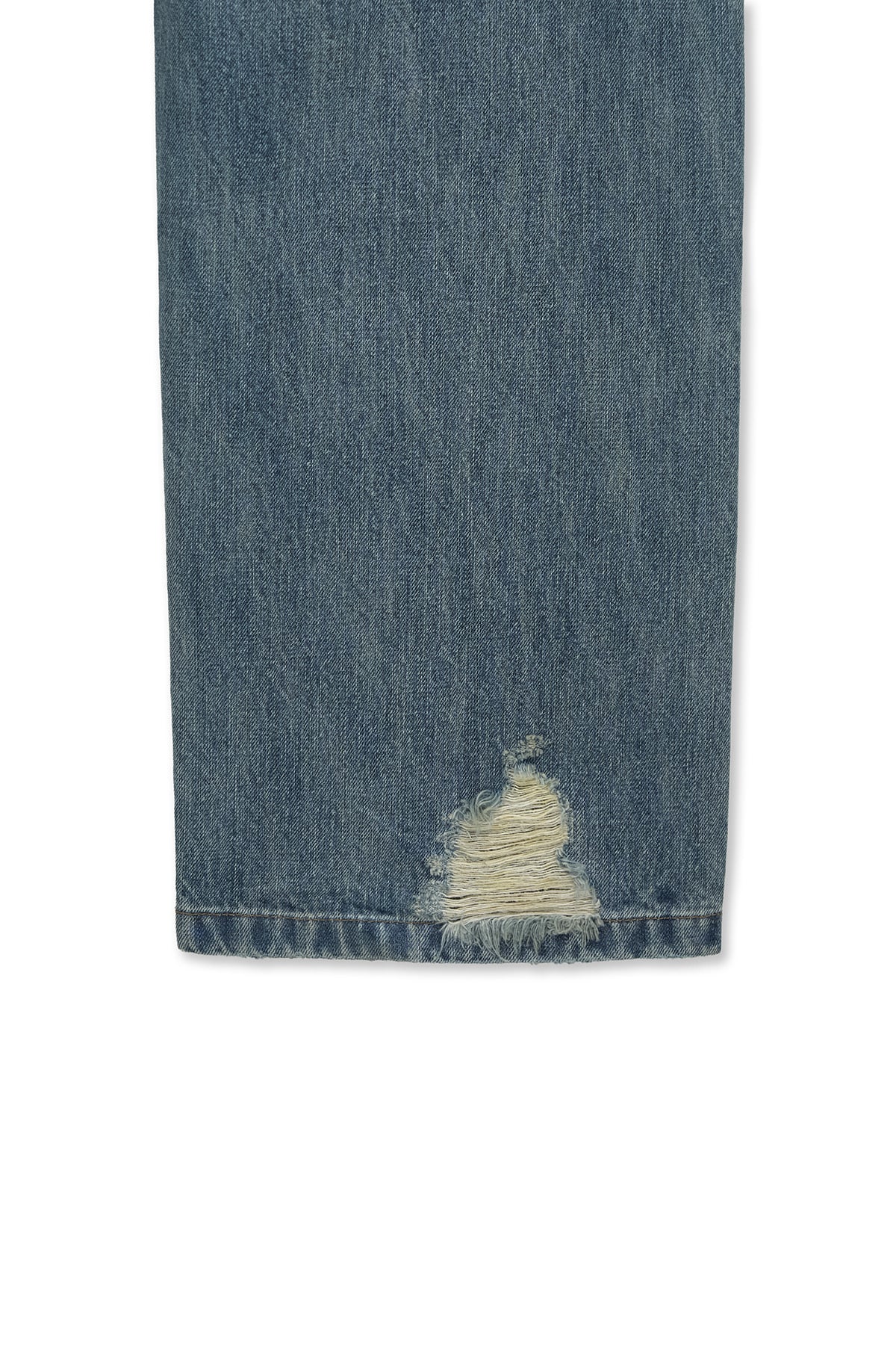 Matin Kim - Vintage Washed Double Knee Denim Pants (Blue) product image 4 | TRAB K-Fashion Australia