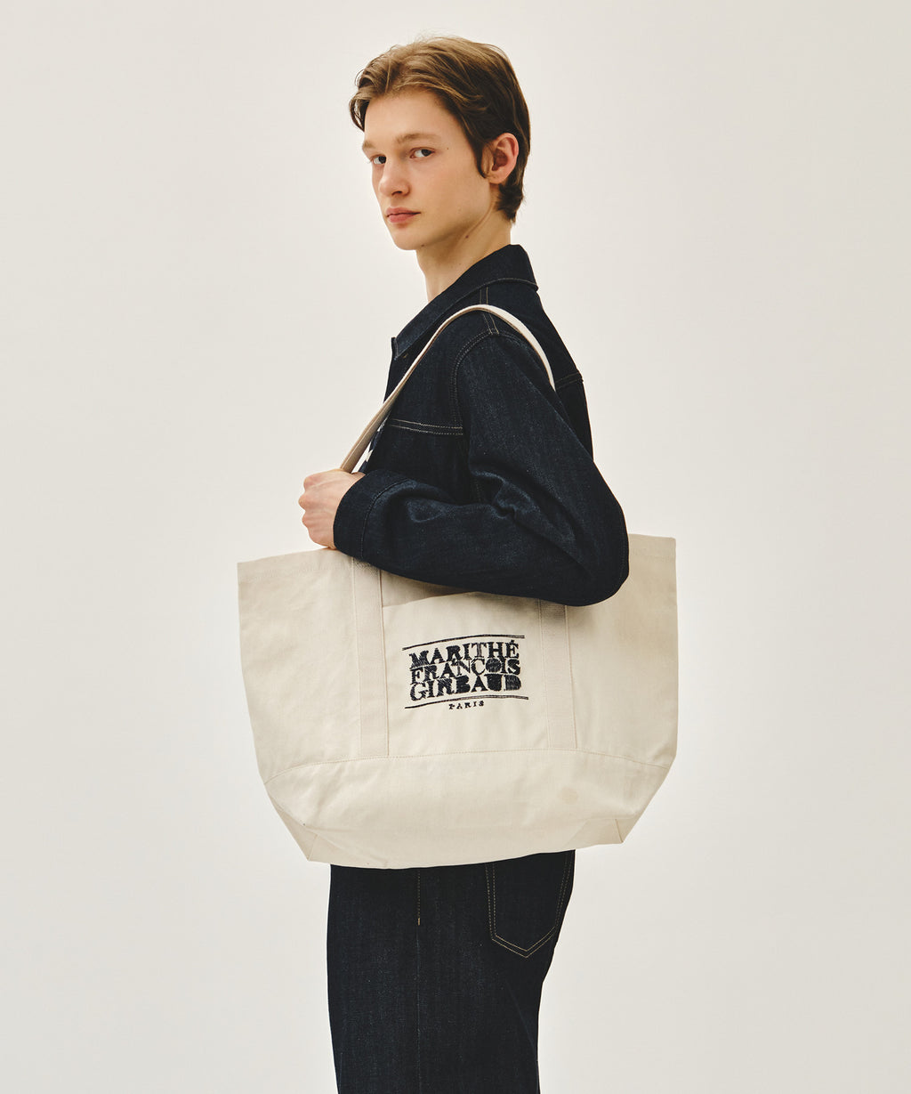 Marithe & Francois Girbaud - Drawing Classic Logo Big Eco Bag (Natural) product image 6 | TRAB K-Fashion Australia