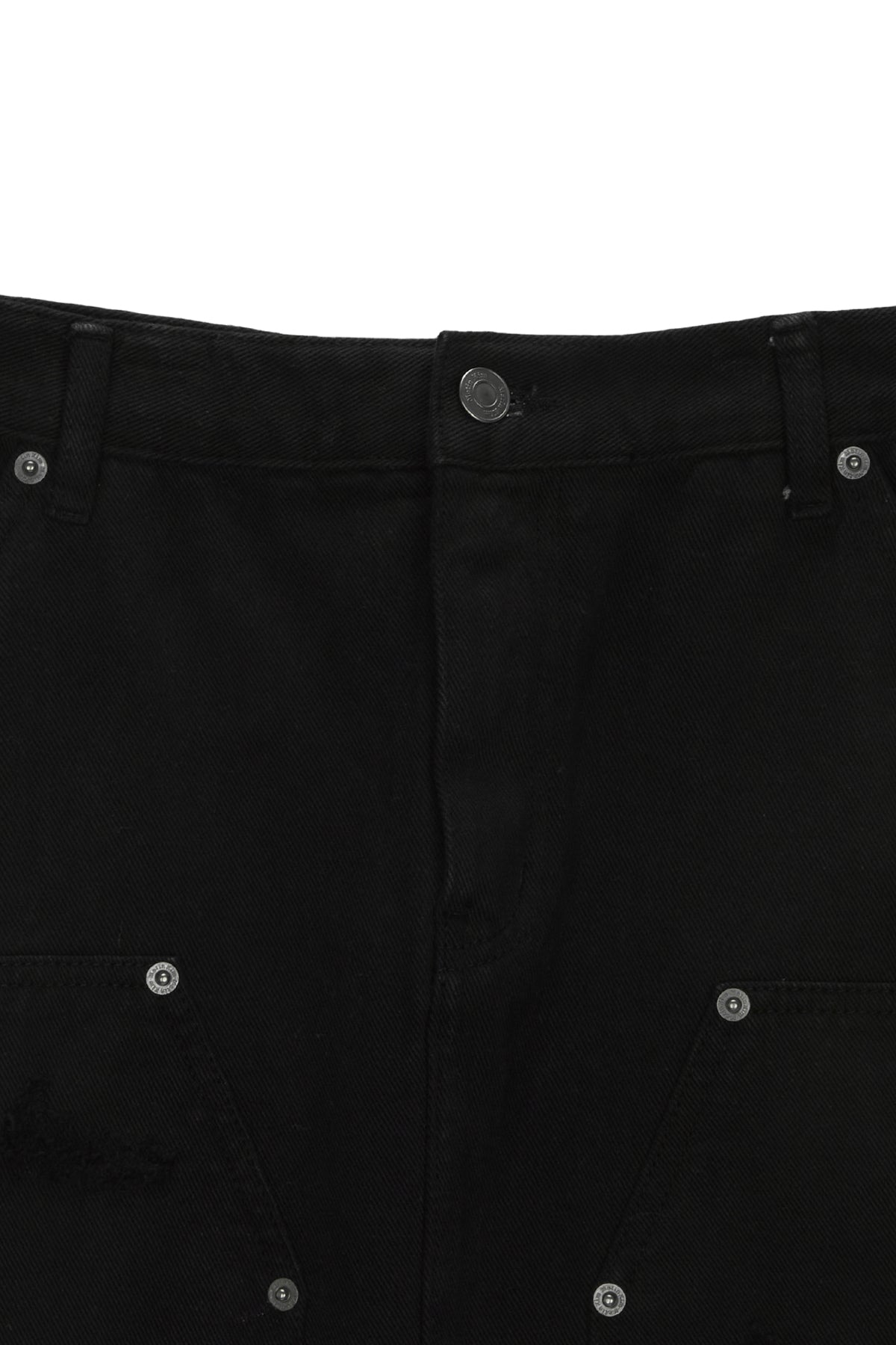 Matin Kim - Unbalance Damage Denim Skirt (Black) product image 3 | TRAB K-Fashion Australia