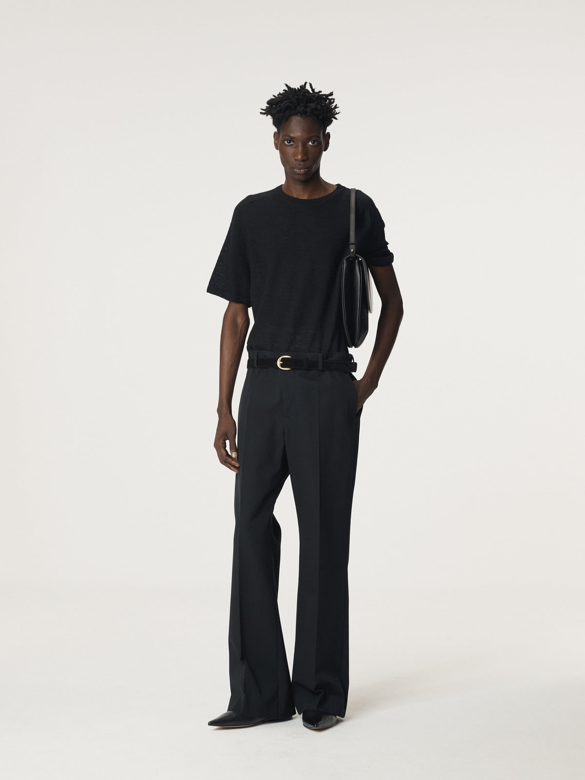 Recto - Rc Sheer Short Sleeve Knit Top (Black) product image 2 | TRAB K-Fashion Australia