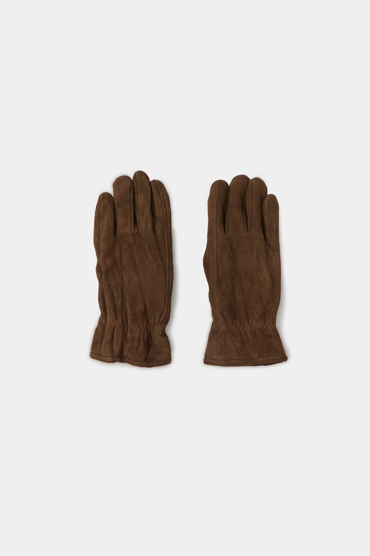 Coor - Goatskin Pleated Washed Gloves (Dark Brown) product image 4 | TRAB K-Fashion Australia