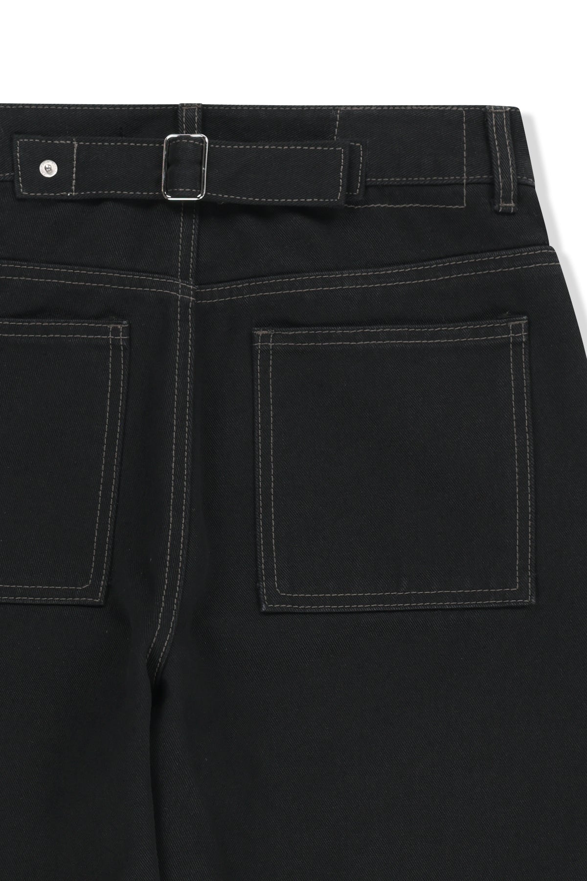 Matin Kim - Skirt Overlay Denim Pants (Black) product image 6 | TRAB K-Fashion Australia