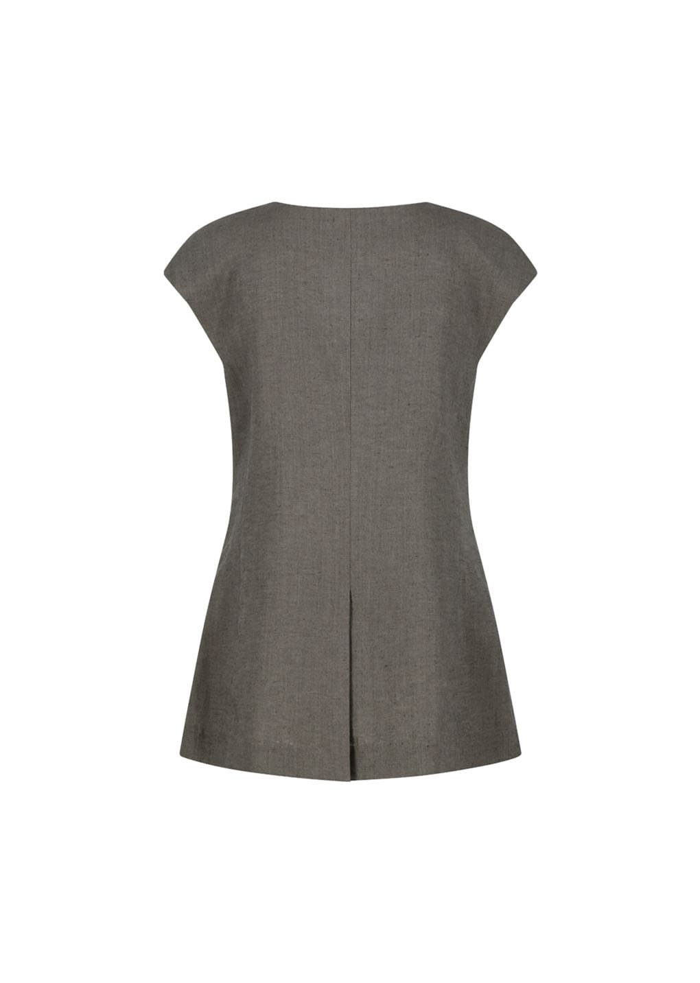 Amomento - Linen Curved Vest (Khaki) product image 6 | TRAB K-Fashion Australia
