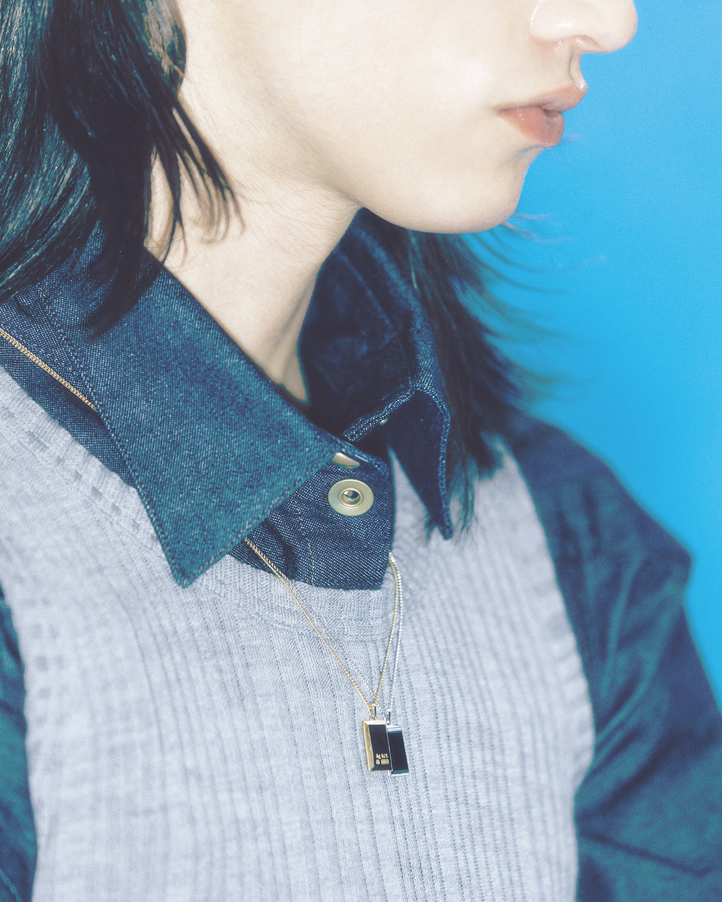 Numbering - Double Side Onyx Necklace #7738 product image 2 | TRAB K-Fashion Australia
