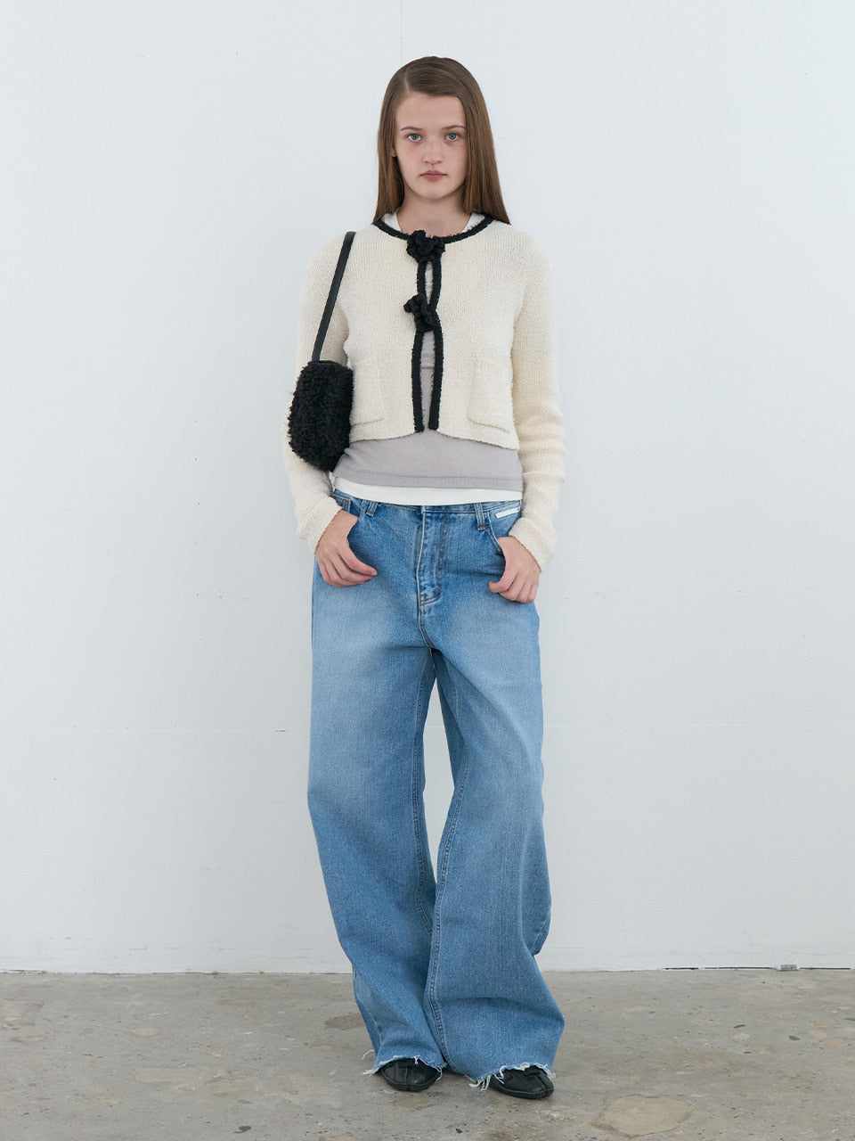 Kijun - Crochet Knit Jacket (Ivory) product image 5 | TRAB K-Fashion Australia