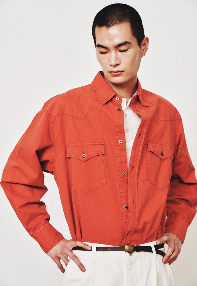 Art if acts - Garment Dyed Western Shirt (Vintage Red) product image 6 | TRAB K-Fashion Australia