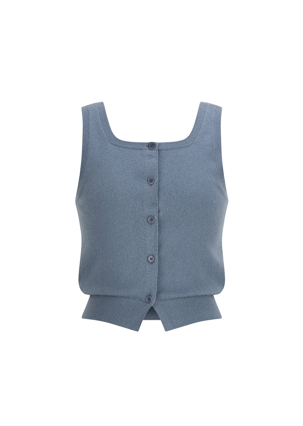 Amomento - Cashmere Button Up U-neck Vest (Blue) product image 2 | TRAB K-Fashion Australia